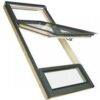 FAKRO Lichtband Hoch-Schwingfenster Holz Dachfenster FDY-V U3 Duet pro Sky mit Eindeckrahmen