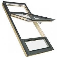 FAKRO Lichtband Hoch-Schwingfenster Holz Dachfenster FDY-V U3 Duet pro Sky mit Eindeckrahmen
