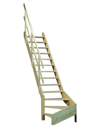 Dolle Raumspartreppe Normandie aus Holz - Gewendelt und Gerade
