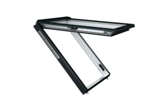 Roto Designo Quadro R89GK WD AL Klapp-Schwingfenster aus Kunststoff 3-fach Verglasung mit Anti-Tau-Effekt