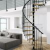 Spindeltreppe ATRIUM Presto 120 cm schwarz oder grau