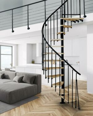 Spindeltreppe ATRIUM Presto 120 cm schwarz oder grau