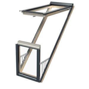 FAKRO Balkonfenster FGP-V/U P50 Galeria Greenview Weiß 3fach Verglasung