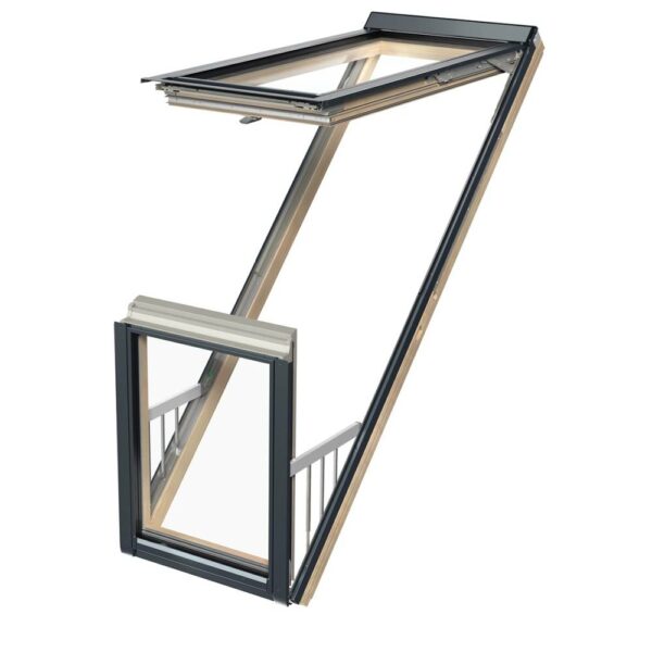FAKRO Balkonfenster FGP-V/U P50 Galeria Greenview Weiß 3fach Verglasung
