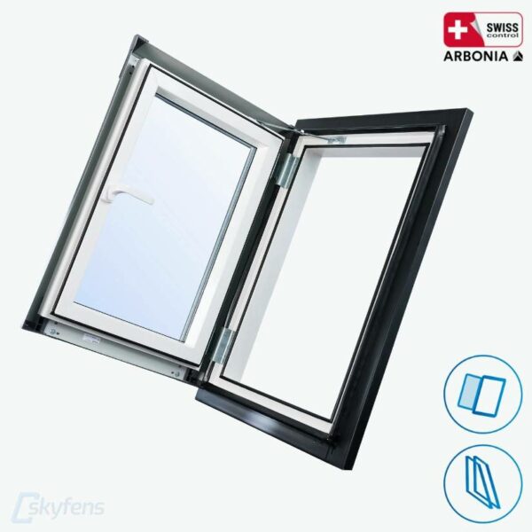 Kunststoff (PVC) Skylight" LOFT Dachausstieg für Warmdach von Arbonia Konzern (Schweiz)"